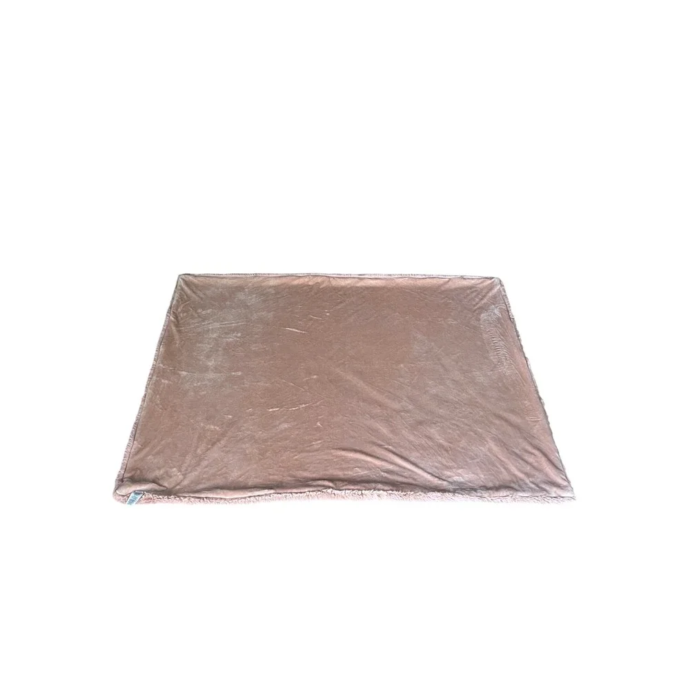 WEST ELM Faux Fur Chinchilla Throw Blanket in Light Sienna